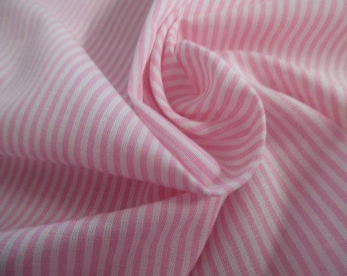 Tiny Stripe of Pink & White~Pima Cotton Lawn~18"x30"~Great Doll Fabric