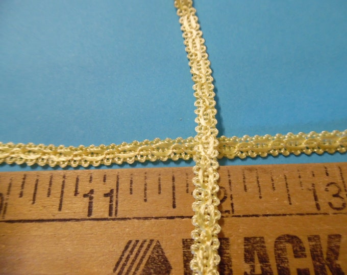 NEW! Imported From Italy~ Passementerie Braid~Vanilla~100% Rayon~1/4"x1yd~Soft & Silky