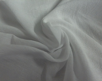 BASEMENT BARGAIN! 100% Cotton Gauze~White~19"x54"~Semi Sheer~Lt. Weight