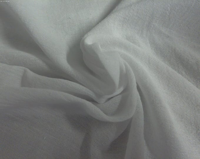 BASEMENT BARGAIN! 100% Cotton Gauze~White~19"x54"~Semi Sheer~Lt. Weight