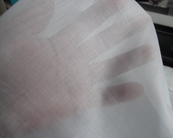 Imported Swiss Batiste~White~Fairy Weight Fabric~18"x28"~Great for Dolly's Unmentionables~Heirloom Sewing