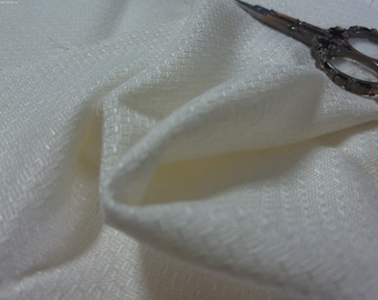 LAST! Novelty Weave Wool Blend~Offwhite~12"x31"~Only Listing!