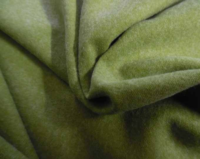 Wool Flannel Suiting~Kiwi Green~12"x29"~Light weight~Doll Fabric