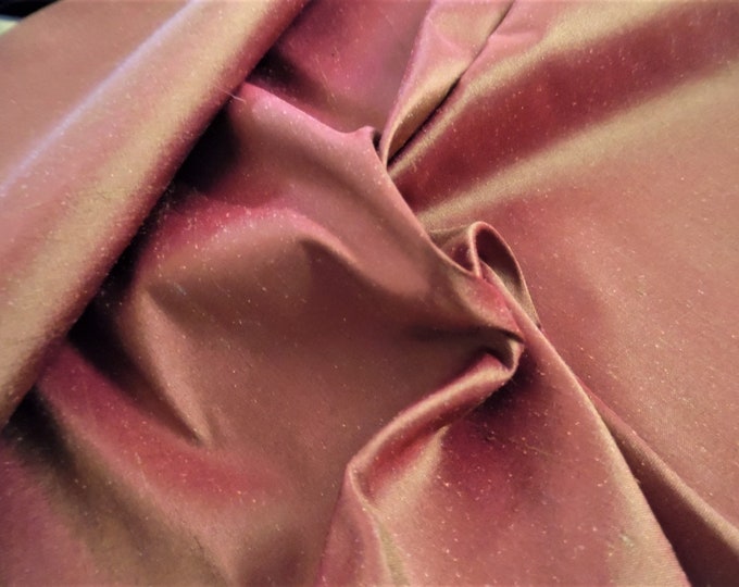 LAST PIECE! 100% Silk Shantung~Cinnamon Red~18"x27"~Doll Fabric