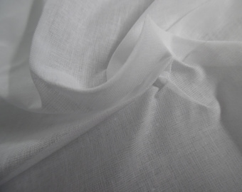 100% Cotton Organdy~Bright White~STIFF Hand~Semi Sheer~18"x28"~Dolls