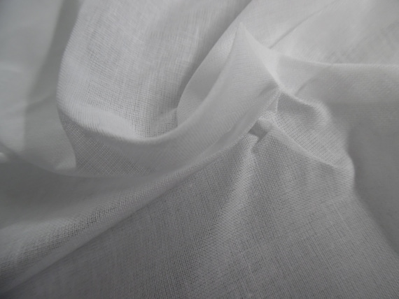 100% Cotton Organdy~Bright White~STIFF Hand~Semi Sheer~18"x28"~Dolls