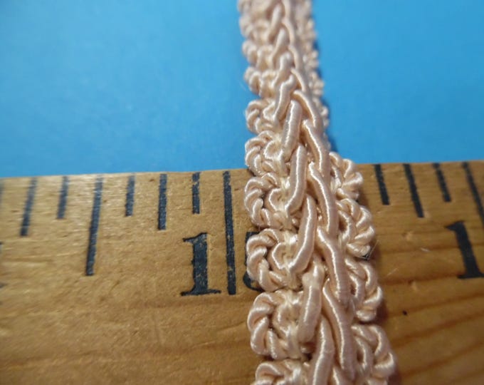 Old Stock Fancy Gimp Braid~Blush Bisque~100% Rayon~1/2"~BY THE YARD