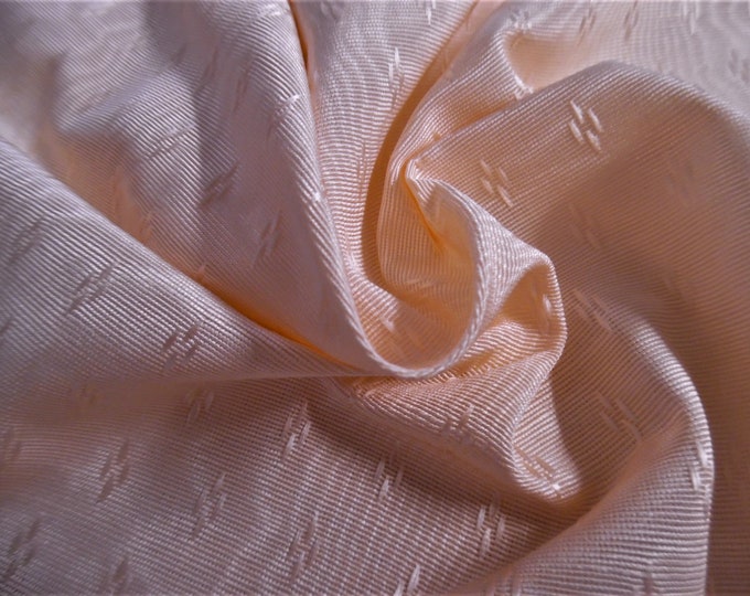 Micro Jacquard Faille~Peachy Pink~Rayon/Silk Blend~12"x28"~Doll Fabric