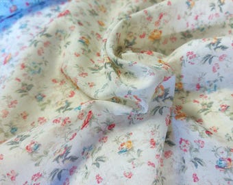 Imported Legacy Lawn~Tiny Floral Toss~12"x29"~Soft~Sheer~Silky~Great Doll Fabric