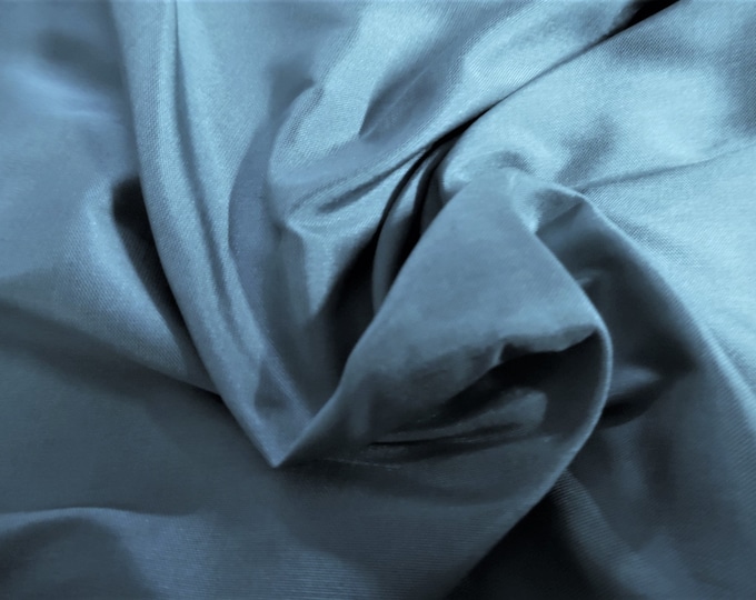 Silk Dupioni Taffeta~Dusty Teal~9"x28"~Doll Fabric~Light Weight