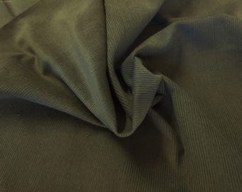 100% Cotton Featherwale Cord~Olive Brown~18"x21"~Light Weight Doll Fabric~Miniatures