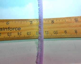Tiny Ruffled Elastic~6MM wide~Lavender~BY THE YARD~Doll Trim