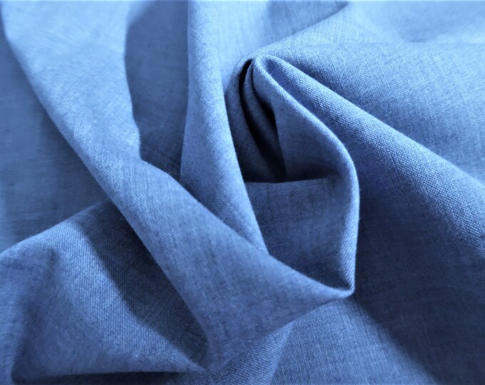 Chambray Cotton Voile~Light  Blue~Denim Look~12"x30"~Great Doll Fabric