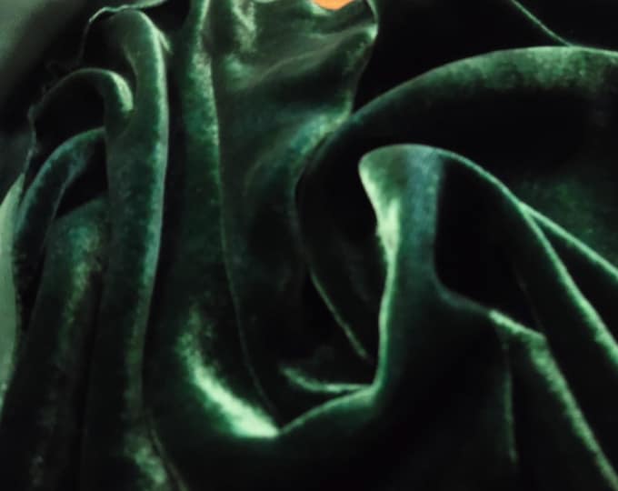 IMPERFECT PIECE! Silk Velvet~Emerald Green~9"x22"~Great 4 All dolls!