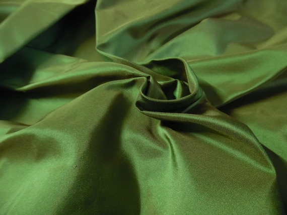 High End Silk Taffeta~Silk Shot of Spring Green and Old Gold~9"x28"~Doll Fabric~Modern to Antique Dolls