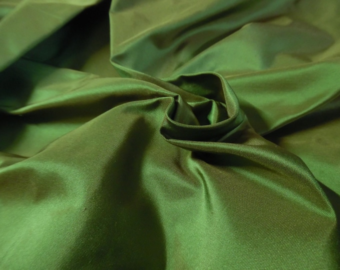High End Silk Taffeta~Silk Shot of Spring Green and Old Gold~9"x28"~Doll Fabric~Modern to Antique Dolls
