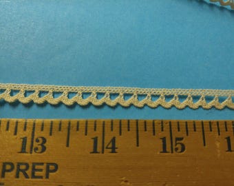 Cotton Maline Lace~Ecru~3/8"~Capital Imports~BY THE YARD~Dolls~Miniatures~Heirloom Sewing