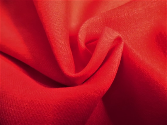Christmas Red Wool/Viscose Suiting~12"x29"~Light Weight~Doll Fabric