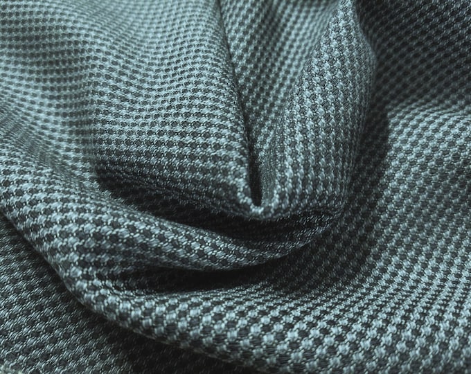 Summer Weight Novelty Weave Wool~Navy/Slate/Off White~12"x30"~Light weight~Doll Fabric