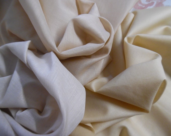Stash Builder Lot!  100% Cotton Voiles~Neutral Colors~1/2 Yard Total~Great for Doll Clothes