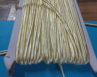 Chinese Soutache~Soft/Shiny~Vanilla~3/16"~Doll Trim~Three Yards~100% Nylon