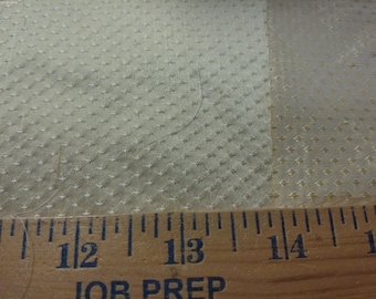 LAST! Silk Jacquard~Micro Diamond Design~Dark Cream~Reversible~9"x27"~Doll Fabric~Miniatures
