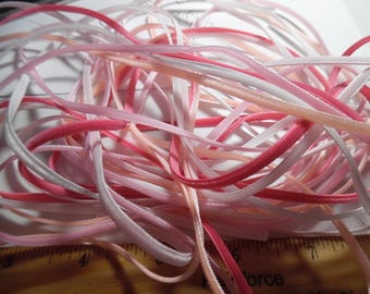 Tiny Velvet Ribbon (3MM) Assortment~Shades of Pink~5 Colors~10 Yards~Doll Dress and Hat Trim!