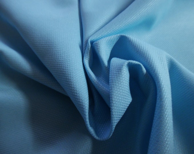 Italian Cotton Pique'~ Aqua Blue~Lt.Weight~12"x29"~Doll Fabric