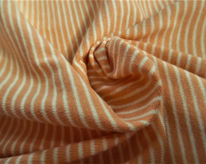 Micro Stripe Cotton Jersey~Yellow & Orange~Doll Fabric~12"x32"~Great 4 stockings, socks, leggings, ect.