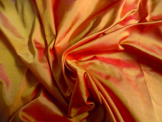 Silk Shot Tissue Taffeta~Sunset~9"x22"~Great for Miniatures