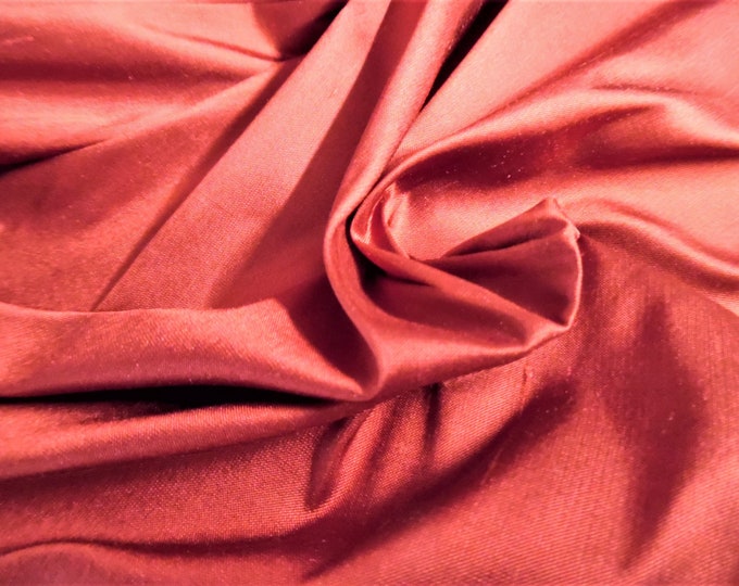 High End Silk Dupioni Taffeta~Brick Red~9"x27"~Doll Fabric