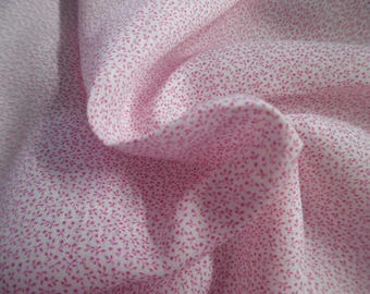 Light Weight Cotton/Viscose Blend~Micro Floral~Rose Pink/White~12"x30"~Miniatures