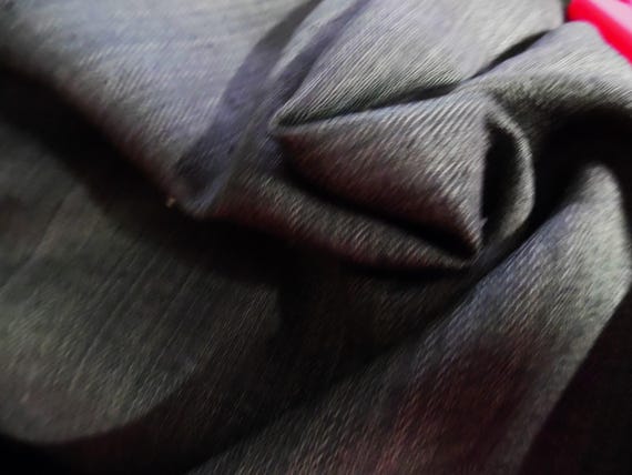 Silk/Wool~Heathered Gray~Denim Look~12"x27"