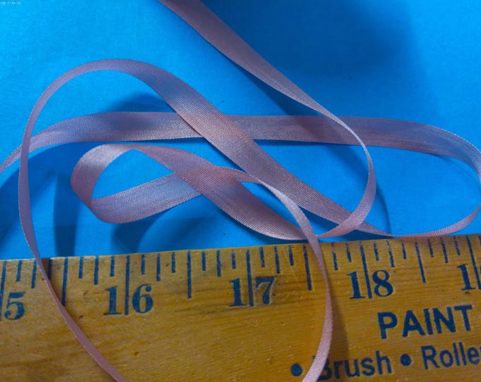 Silk Ribbon 7MM~Vintage Pink~Four Yards~Doll Dress and Hat Trim