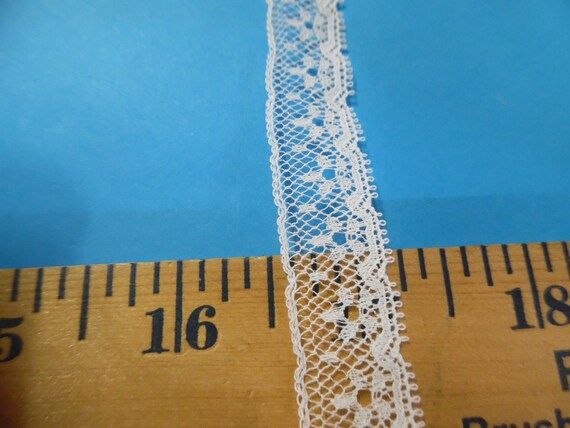 LIMITED! Vintage OOP French Cotton Lace~5/8"~White~BTY