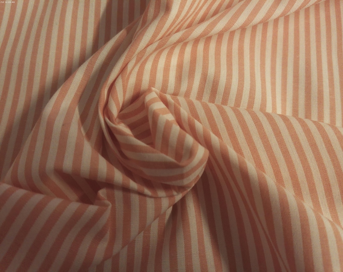 Tiny Stripe Pima Cotton~Pink and White~18"x30"~Great Doll Fabric