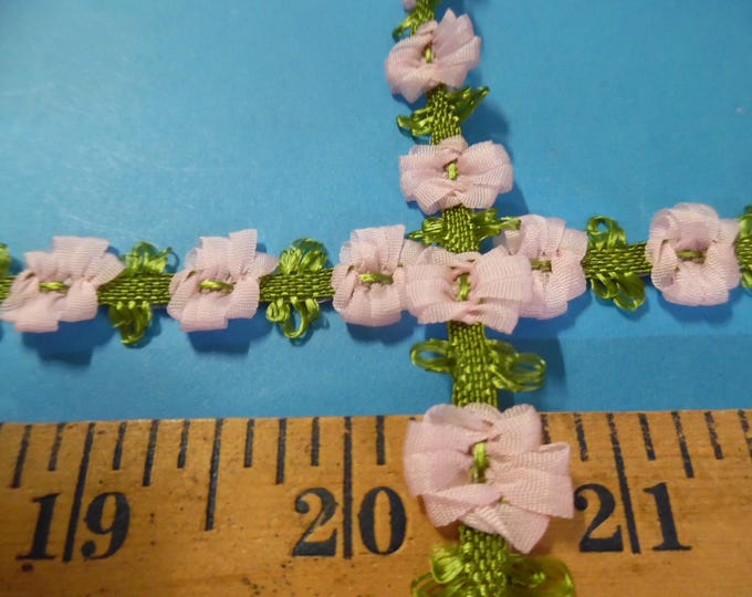 Silky Flower Trim~Soft Pink~1/2"~By The Yard~Doll Trim~Ricoco~Millinery