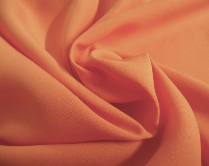 NEW!  Rayon Twill Challis~Bold Pumpkin Color~12"x60"~Doll Fabric~Flapper