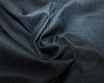 Silk/Wool~Black~Very Light Weight~12"x30"~Doll Fabric