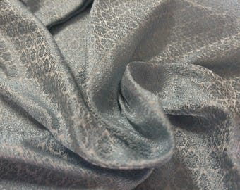 100% Silk Brocade~Miniature Scale Damask~Baby Blue/Pearl~19"x20"~Japan