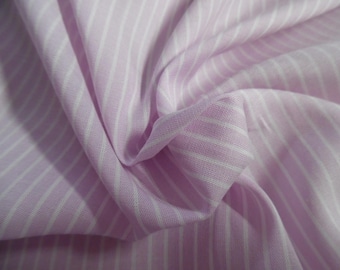 Pima Cotton Voile~White Pinstripes on Orchid Pink~Silky Hand~18"x29"