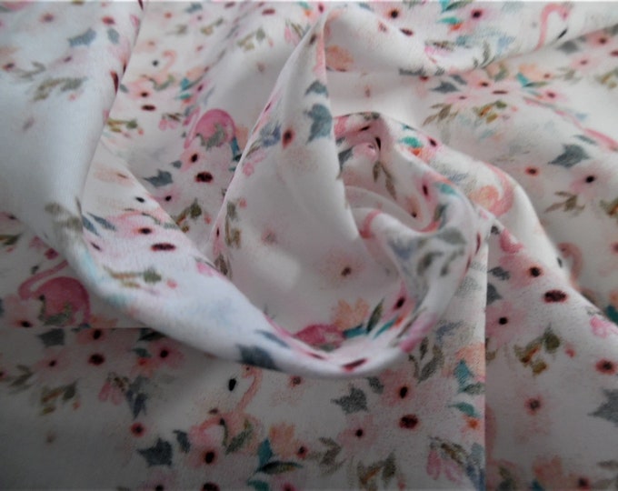 NEW SHIPMENT! Miniature Flamingo Print~Too Cute!~Custom Printed~12"x27"~Doll Fabric