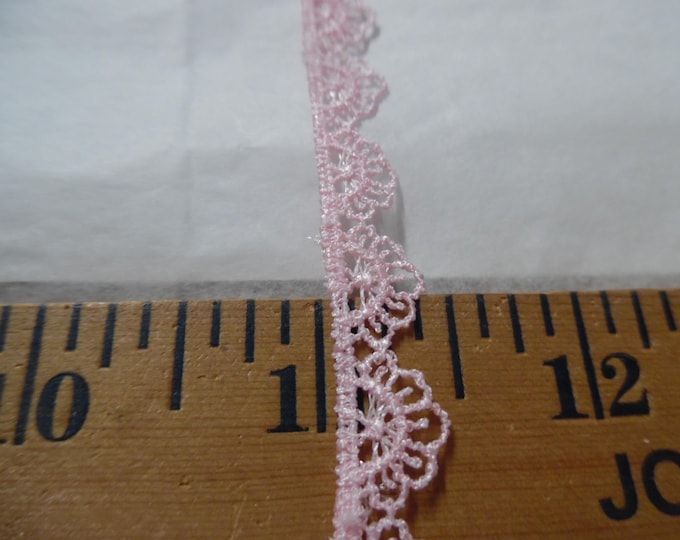 Tiny Pink Venise Lace~3/8"~Delicate Doll Trim~BTY