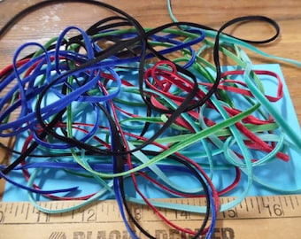 Tiny Velvet Ribbon (3MM) Assortment B~5 Colors~10 Yards~Doll Dress and Hat Trim!