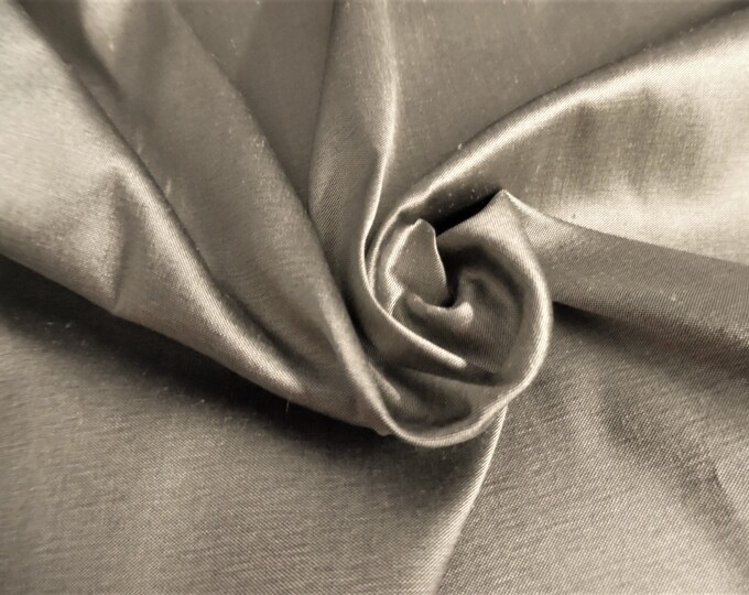 Silk Shantung~Pewter Gray~9"x27"~Doll Fabric