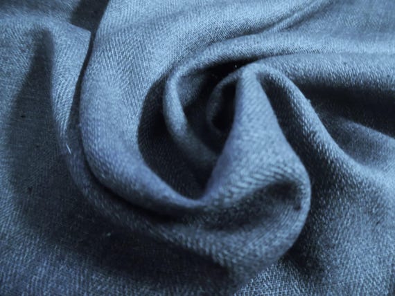 Fine Weave Raw Silk Suiting~Blue/Gray~Denim Look~Very Light Weight~18"x28"