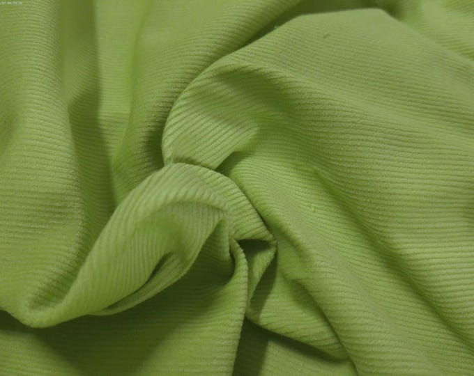 100% Cotton Featherwale Cord~Apple Green~12"x28"~Light Weight Doll Fabric~Miniatures