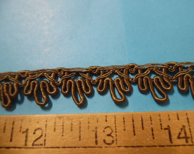 Fancy Gimp Braid~Rayon~Dark Sage~5/8" x 2 Yards~Doll Trim!