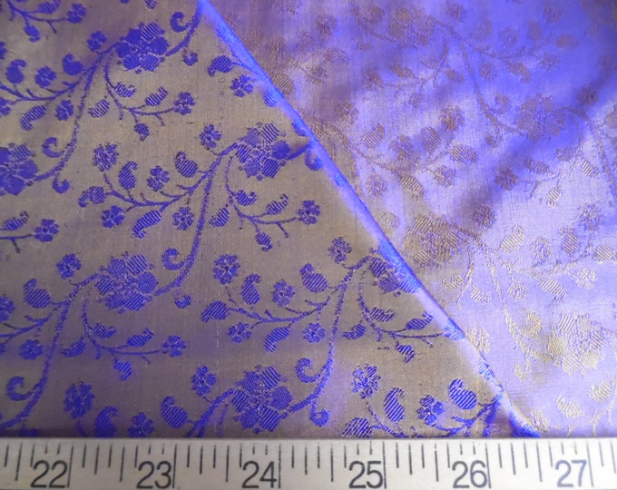 Silk Jacquard Tissue Taffeta~Purple/Copper~9"x22"~Small dolls~All dolls!