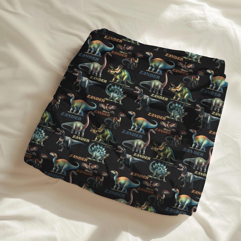 Personalized Dinosaur Blanket: Soft Custom Name Dino Gift - Etsy